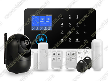 Комплект GSM сигнализация SmartСтраж Око и внутренняя камера HDcom 288Bl-ASW5