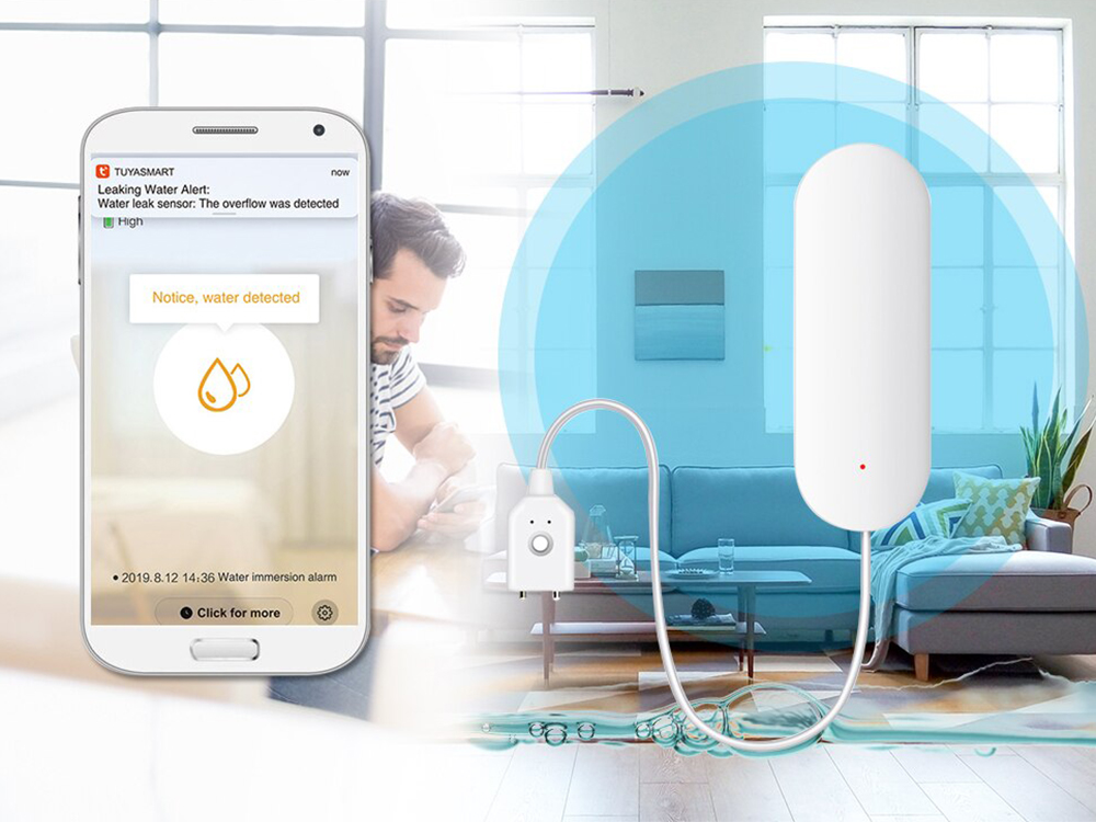 Wi-Fi датчик протечки воды Страж SQ400A с мобильным приложением купить ...