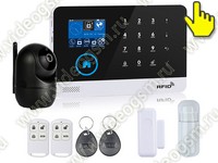 Комплект GSM сигнализация SmartСтраж Око и внутренняя камера HDcom 288Bl-ASW5
