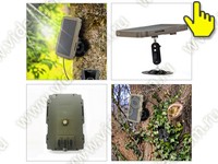 Солнечная панель для охранных камер SP-08 Dual с аккумулятором 3000 мАч